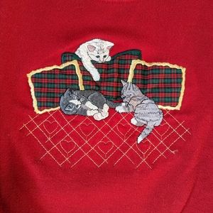 Kitten Vintage Grandma Sweater